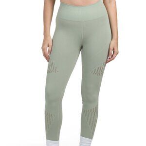 NUX Breathe Mesh High Compression Leggings Eco Green Made USA Activewear